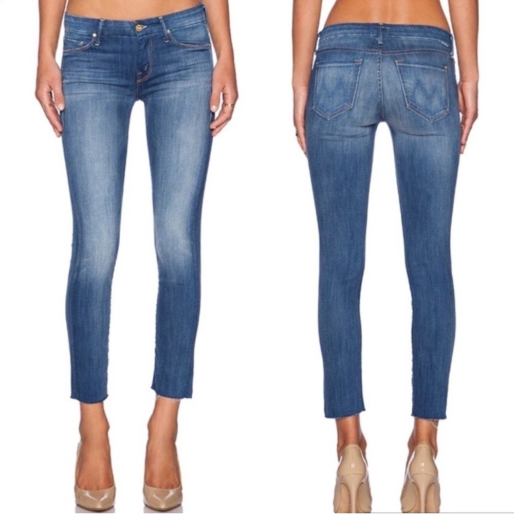 MOTHER Looker Ankle Fray Jeans Wicked Game Wash
